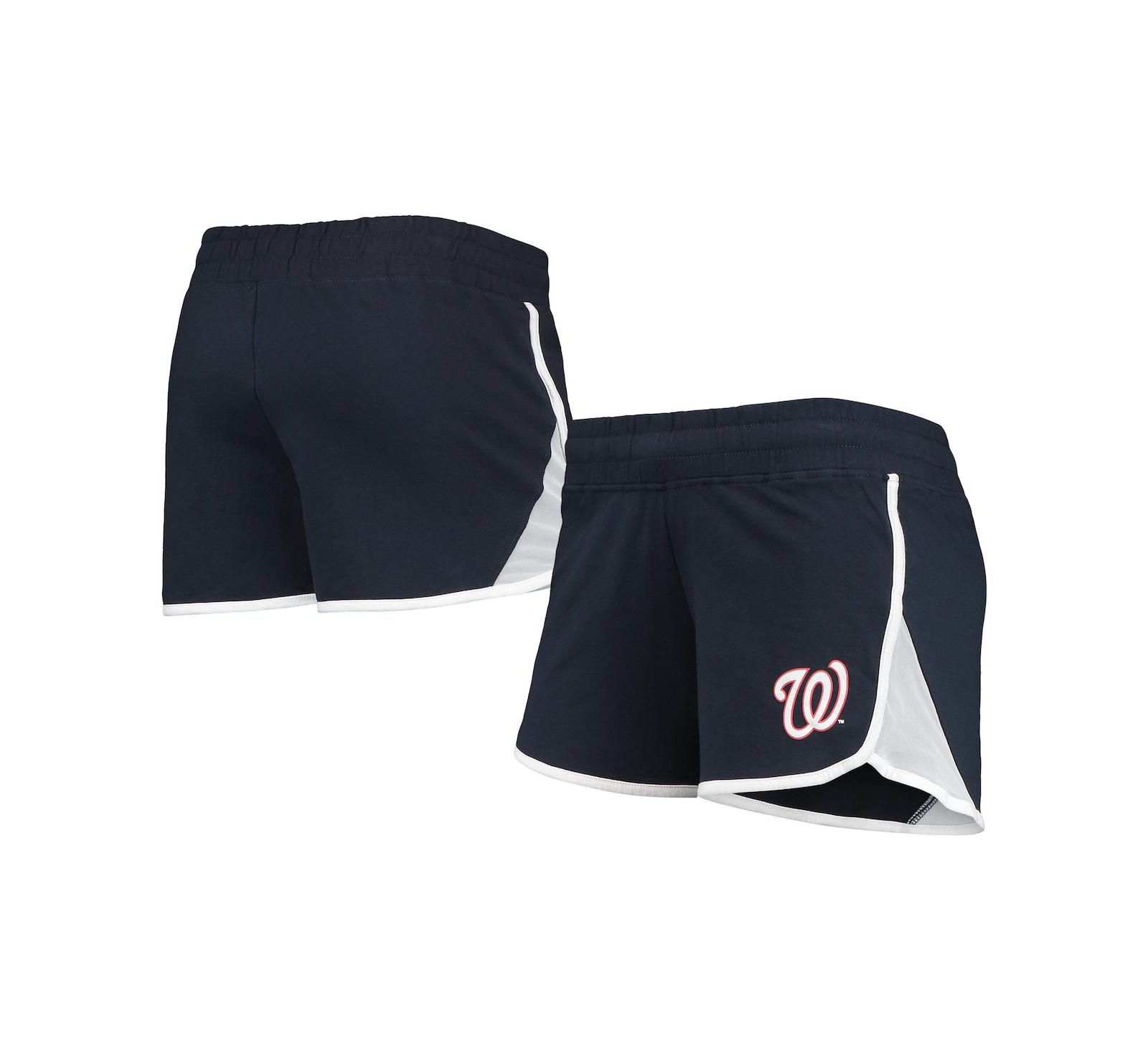 Женские шорты New Era Washington Nationals Stretch French Terry, темно-синие