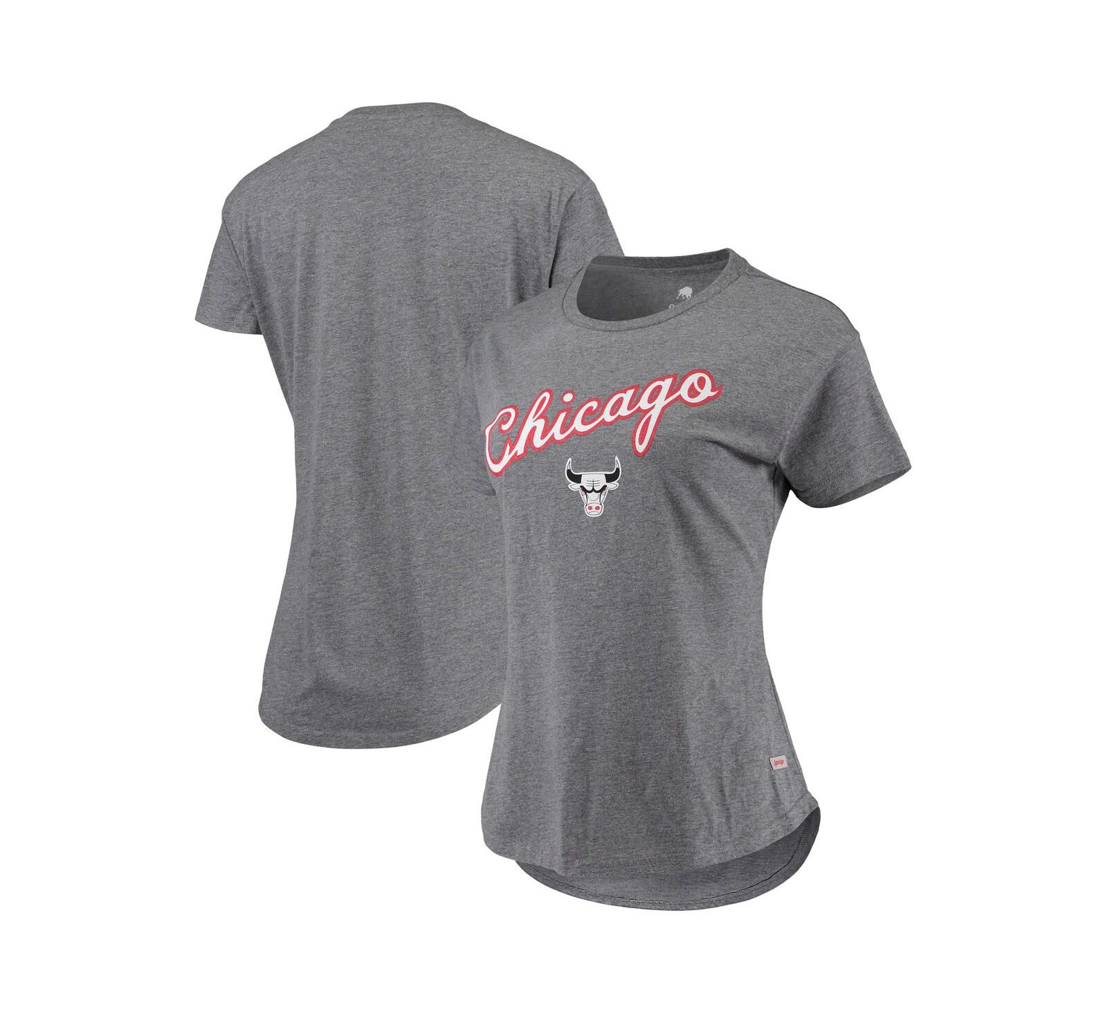 Sportiqe Женская футболка Chicago Bulls City Edition Phoebe, серый меланж