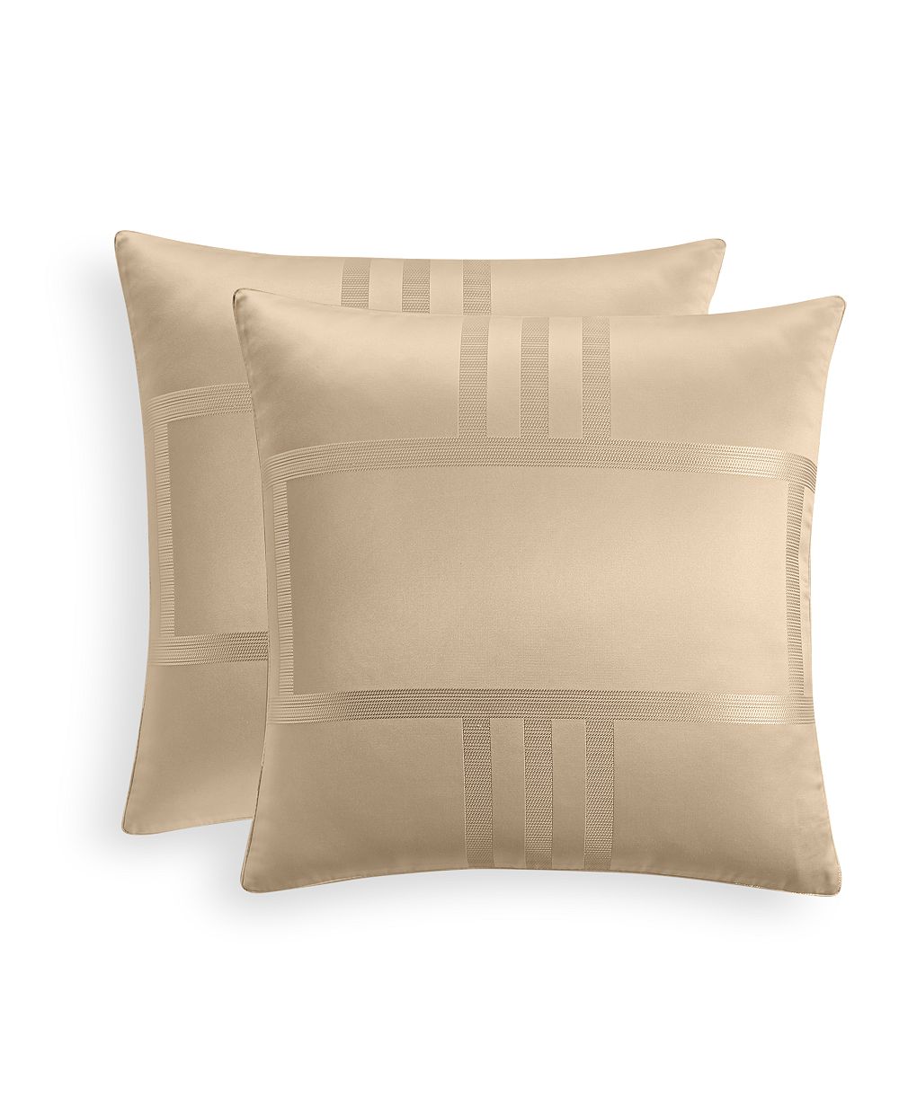 Hotel Collection Structure Gold 2-Pc. Sham Set, European, Exclusively at Macy’s
