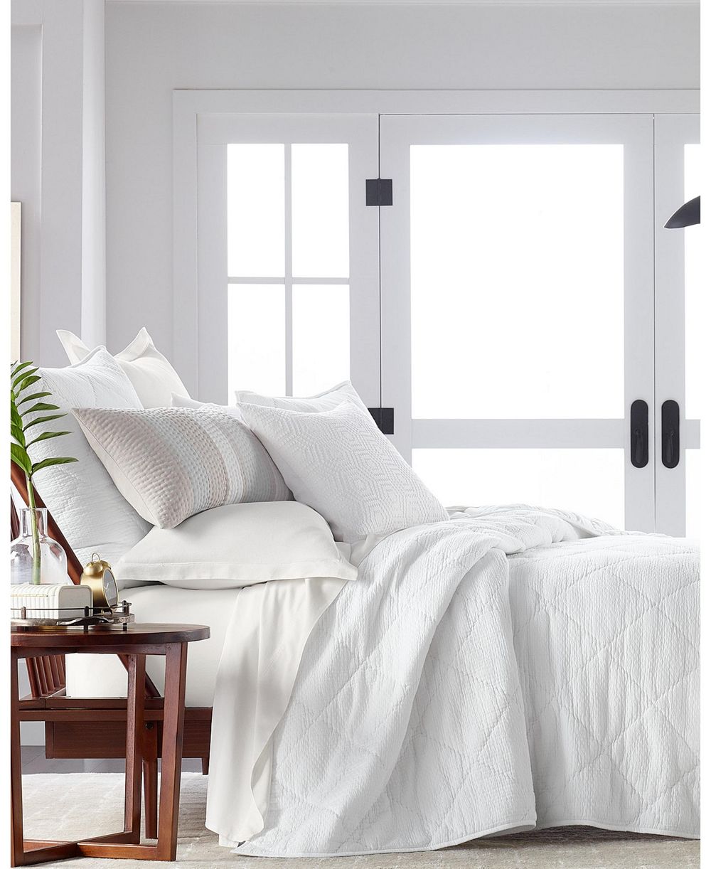 Hotel Collection Dobby Diamond 3-Pc. Coverlet Set, Full/Queen, Exclusively at Macy’s
