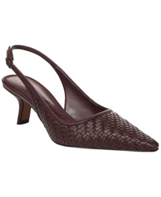 French Burgundy Weave Leather