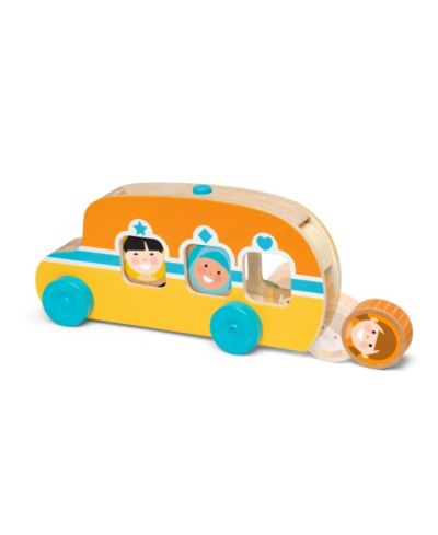 Деревянный автобук Melissa and Doug Go Tots с 3 дисками, набор из 4 шт.