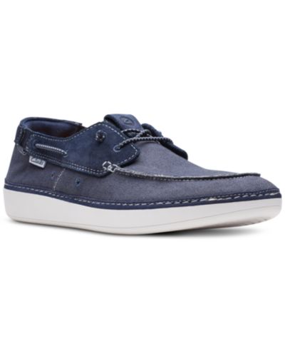 Clarks Мужские лоферы-ботинки Higley Tie из канваса