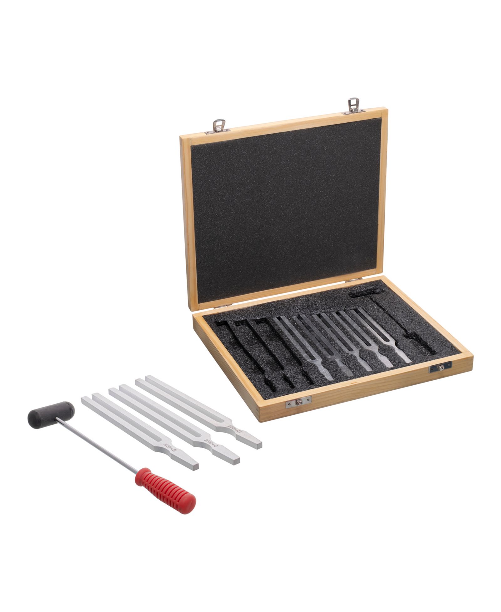 Набор камертонов Supertek с молотком Aluminum 9 Piece