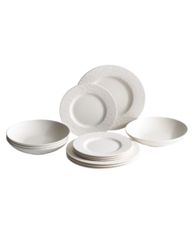 Набор столовой посуды Villeroy & Boch Manufacture Rock 12 Pc. Dinnerware Set, Service for 4