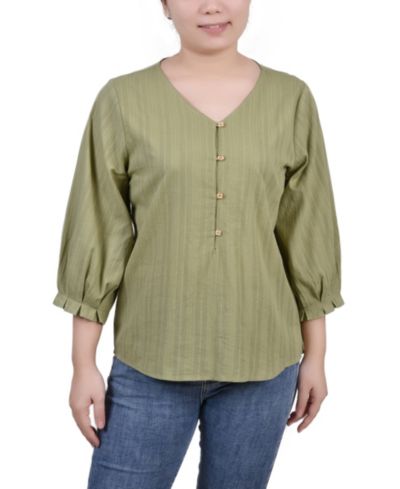 Petite Blouse Jacquard с рукавом 3/4