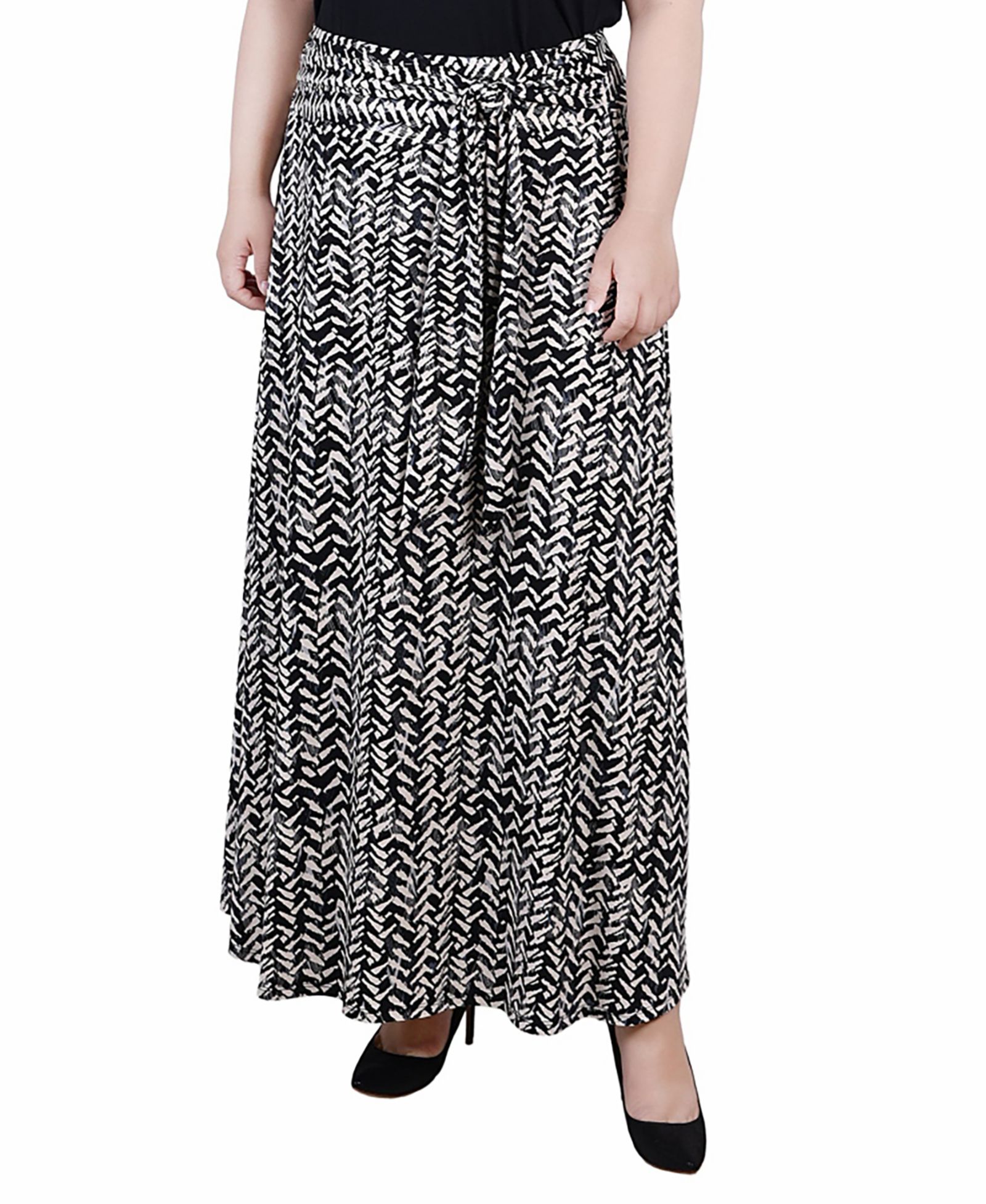 Юбка макси NY Collection Plus Size с поясом-лентой