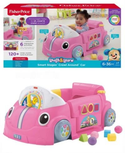 Fisher Price розовая машинка для обучения ребенка ходьбе