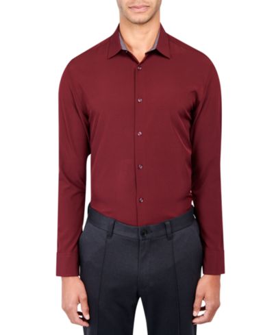Мужская рубашка Slim Fit Solid Performance Stretch Cooling Comfort