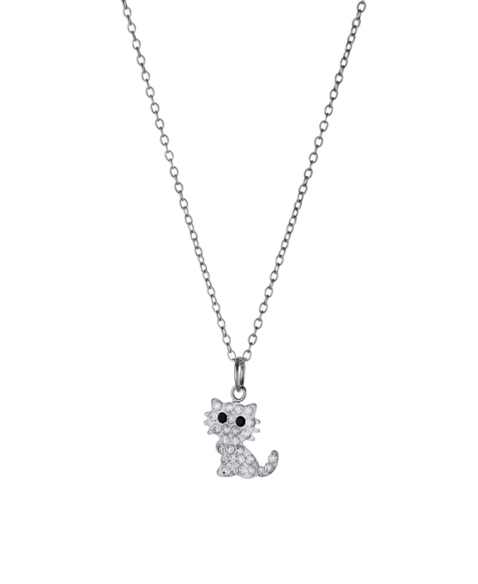 Giani Bernini кулон-кошка из стерлингового серебра (0.11 ct. t.w.)