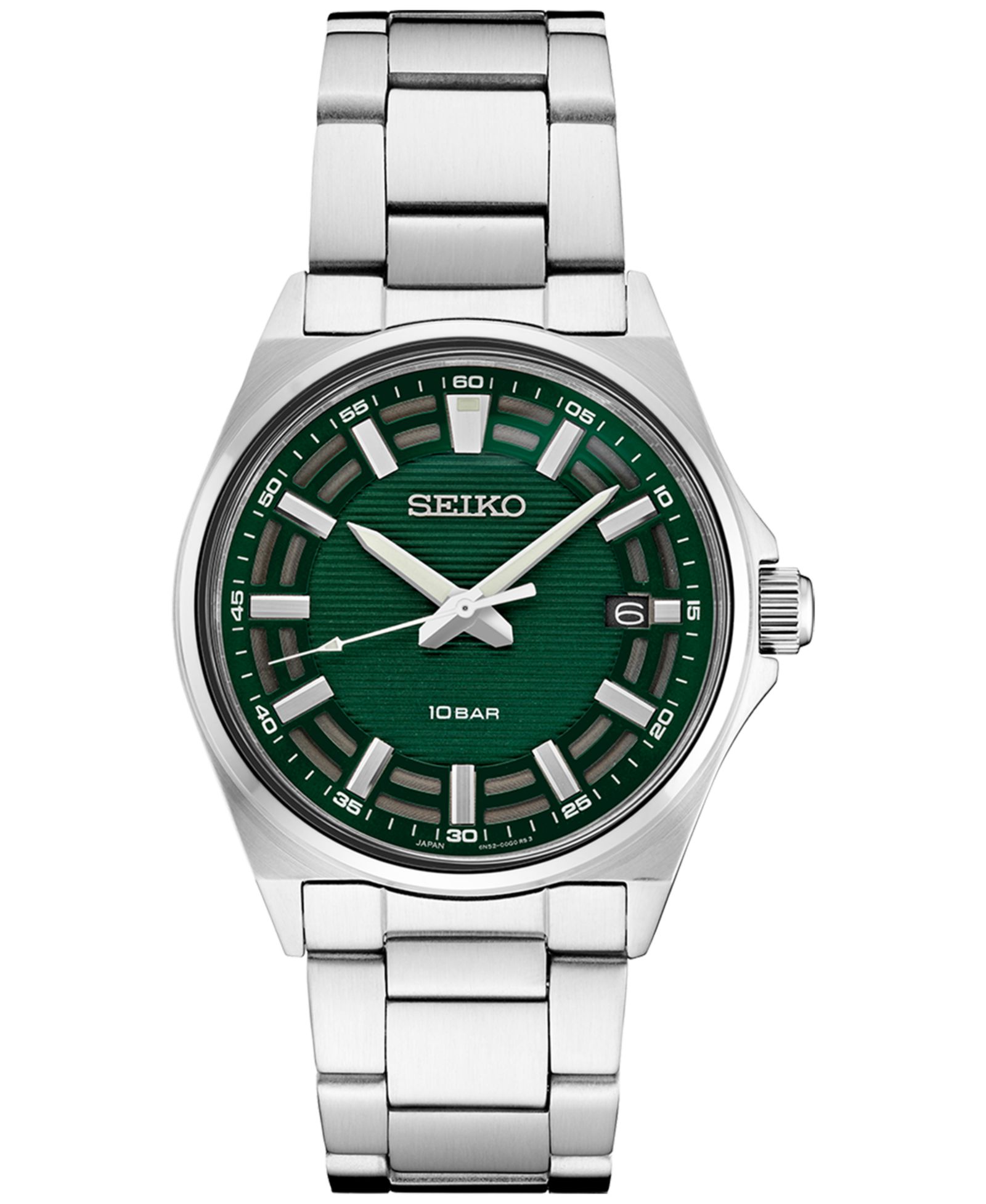 Мужские аналоговые наручные часы Seiko Essentials с браслетом из нержавеющей стали, 40 мм
