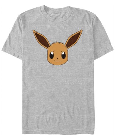Men's Pokemon Eevee Face Short Sleeve T-shirt