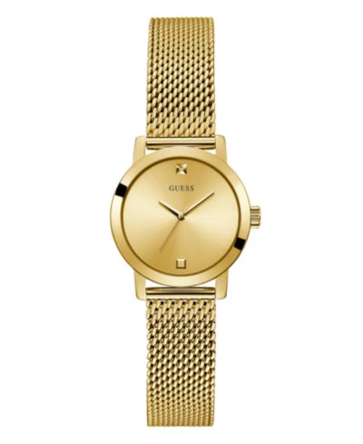 Женские часы GUESS с золотистым сетчатым браслетом 25mm