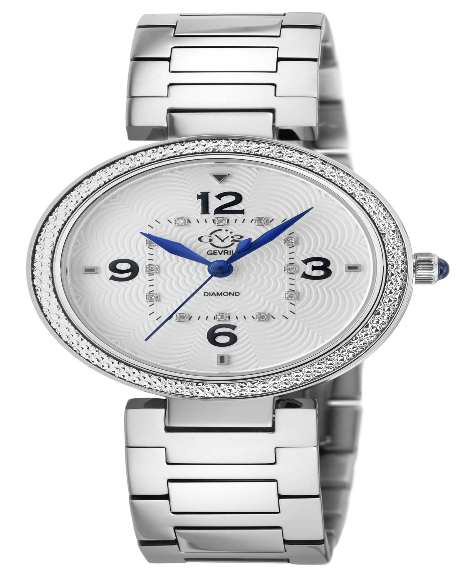Женские часы Gevril Piemonte Swiss Quartz Silver-Tone Stainless Steel 36mm