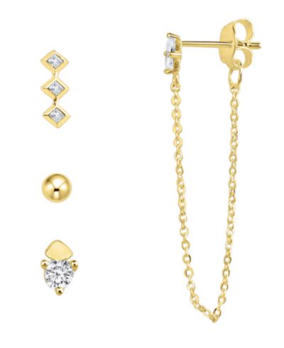 Набор из 4 серег с кубическим цирконием And Now This Multi Earring