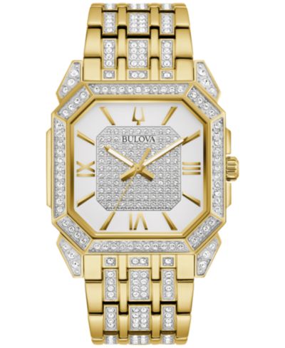 Мужские наручные часы Bulova Crystal Octava Gold-Tone Stainless Steel 40mm