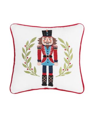 Декоративная подушка Nutcracker Wreath 100% Cotton Embroidered 10" x 10"