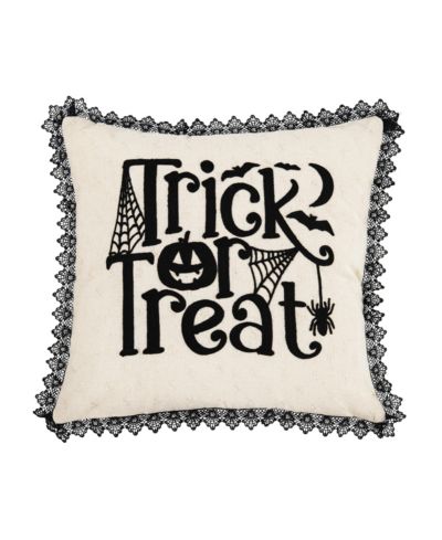 Декоративная подушка C&F Home Trick Treat Embroidered Throw Halloween, 18" x 18