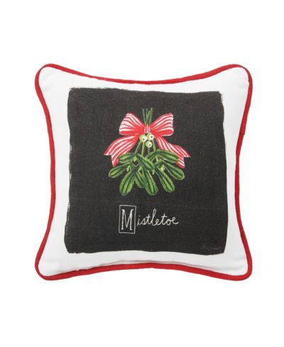 Christmas Mistletoe Декоративная мини-подушка 8" x 8" 100% Cotton