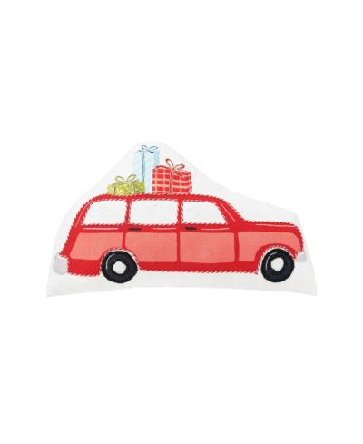 C&F Home Christmas Station Wagon Car Cotton Blend Mini Accent Pillow