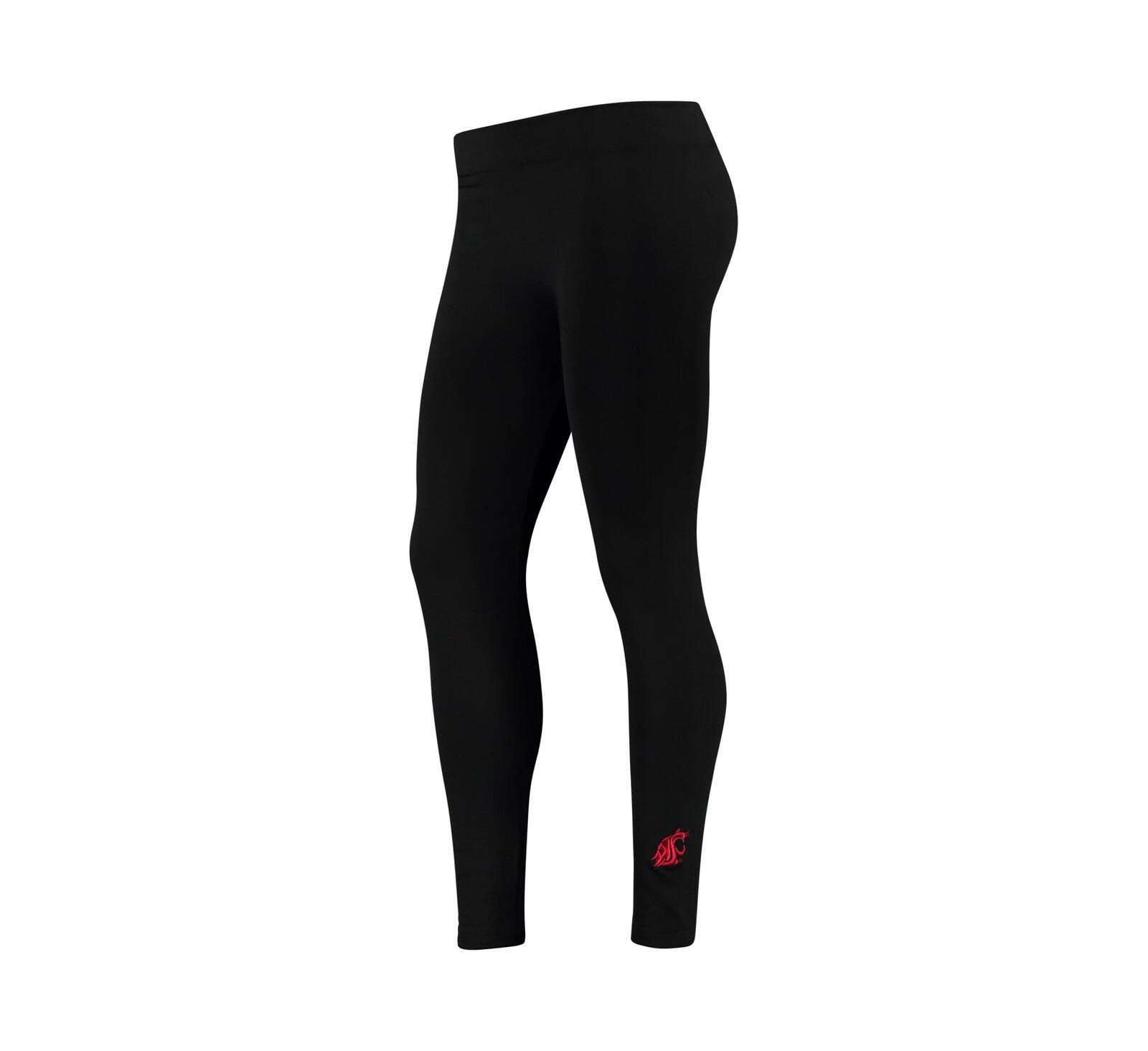 Women's ZooZatz Black Washington State Cougars Fleece Leggings