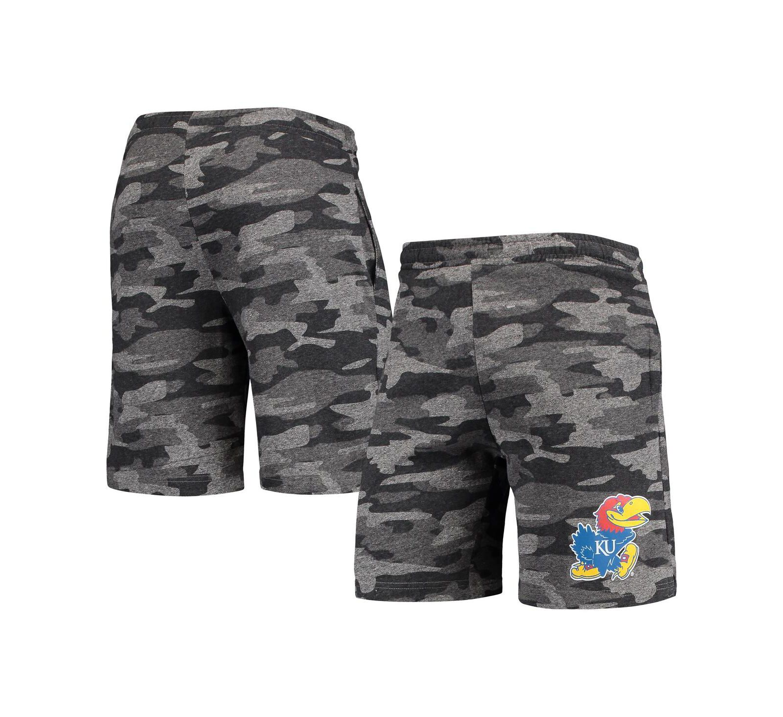 Мужские шорты Concepts Sport Charcoal, Gray Kansas Jayhawks Camo Terry Jam Lounge