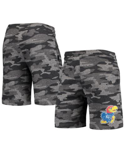 Men's Concepts Sport Charcoal, Gray Kansas Jayhawks Camo Backup Terry Jam Lounge Shorts