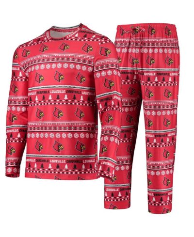 Concepts Sport Мужской комплект из футболки и брюк Louisville Cardinals Ugly Sweater