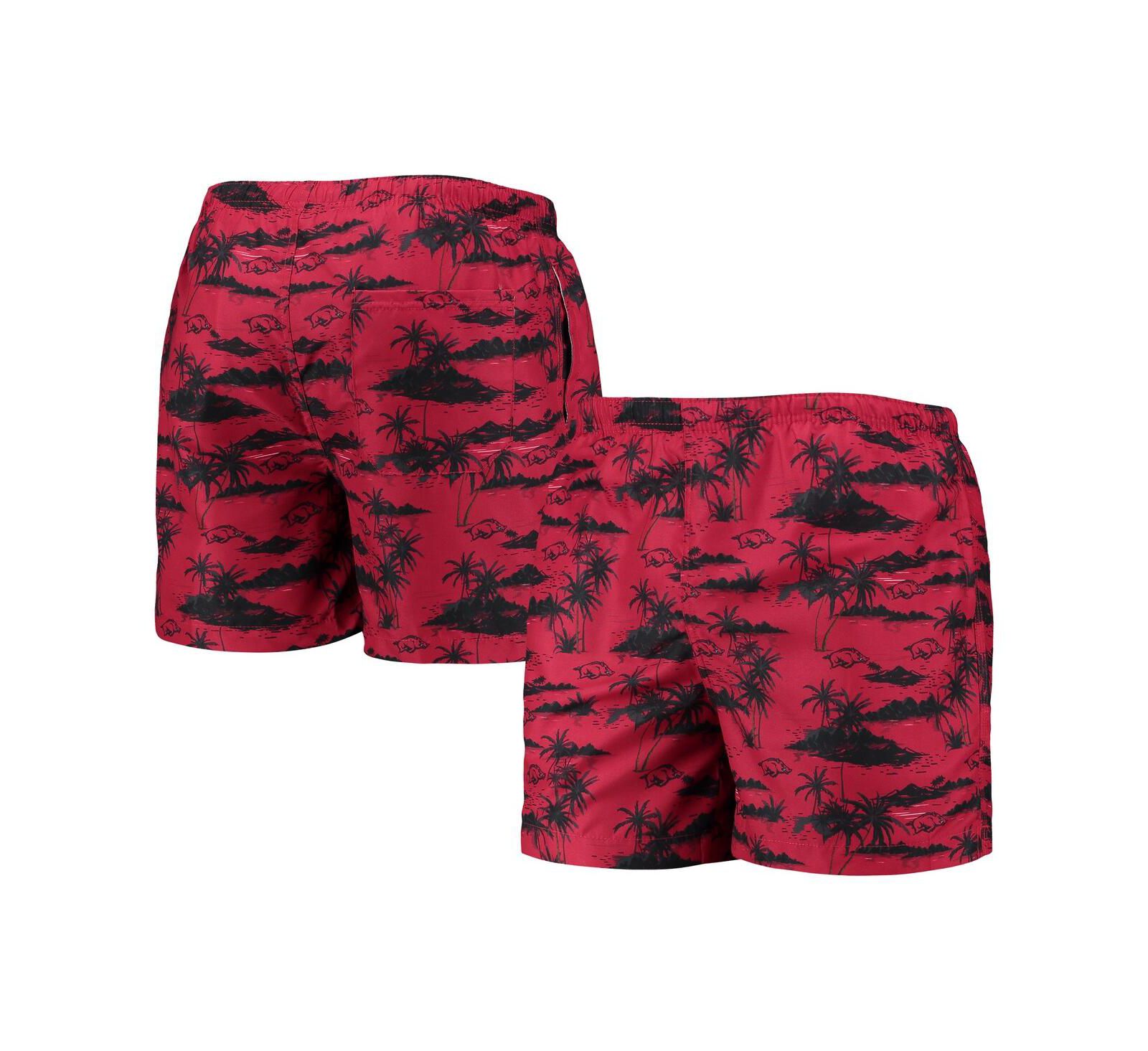 Мужские плавательные шорты FOCO Cardinal Arkansas Razorbacks Island Palm