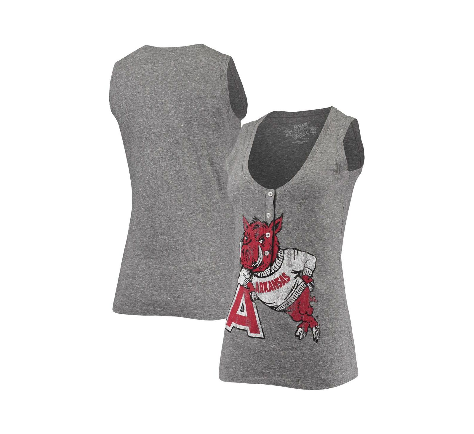 Танк-топ Original Retro Brand Women's Arkansas Razorbacks Relaxed Henley