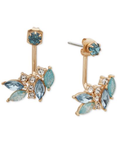 lonna & lilly Серьги с золотистым покрытием Cubic Zirconia и текстурированным камнем