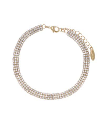 ETTIKA браслет на ногу с позолотой 18K Sparkle