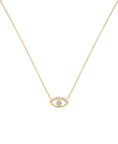 ETTIKA All Knowing Eye Faux Cubic Zirconia Necklace