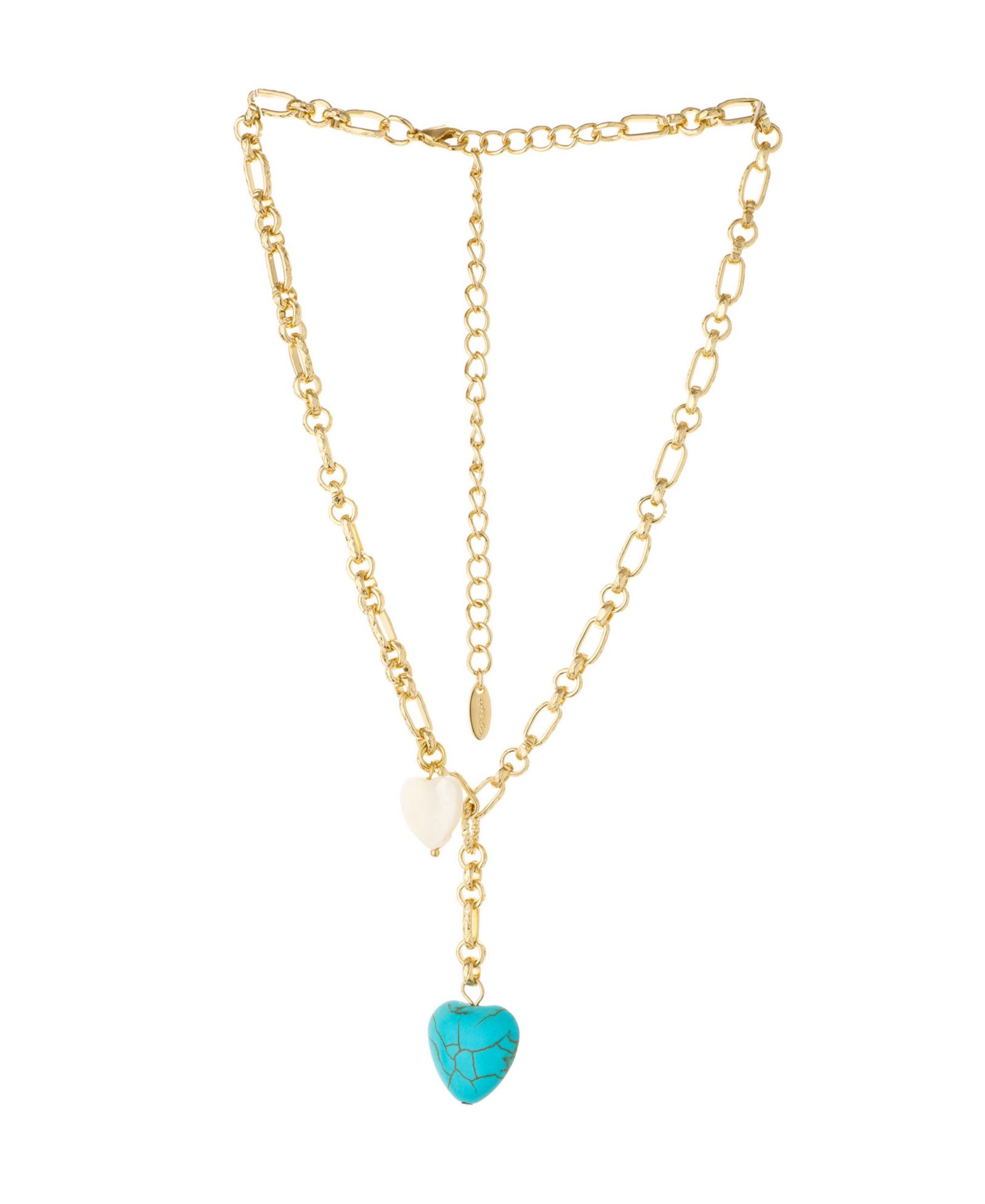 ETTIKA ожерелье с бирюзовым сердцем, 18K Gold Plated