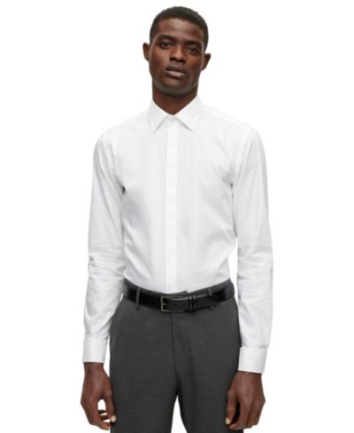 BOSS by Hugo Boss Мужская рубашка Slim-Fit из эластичного хлопка Easy-Iron