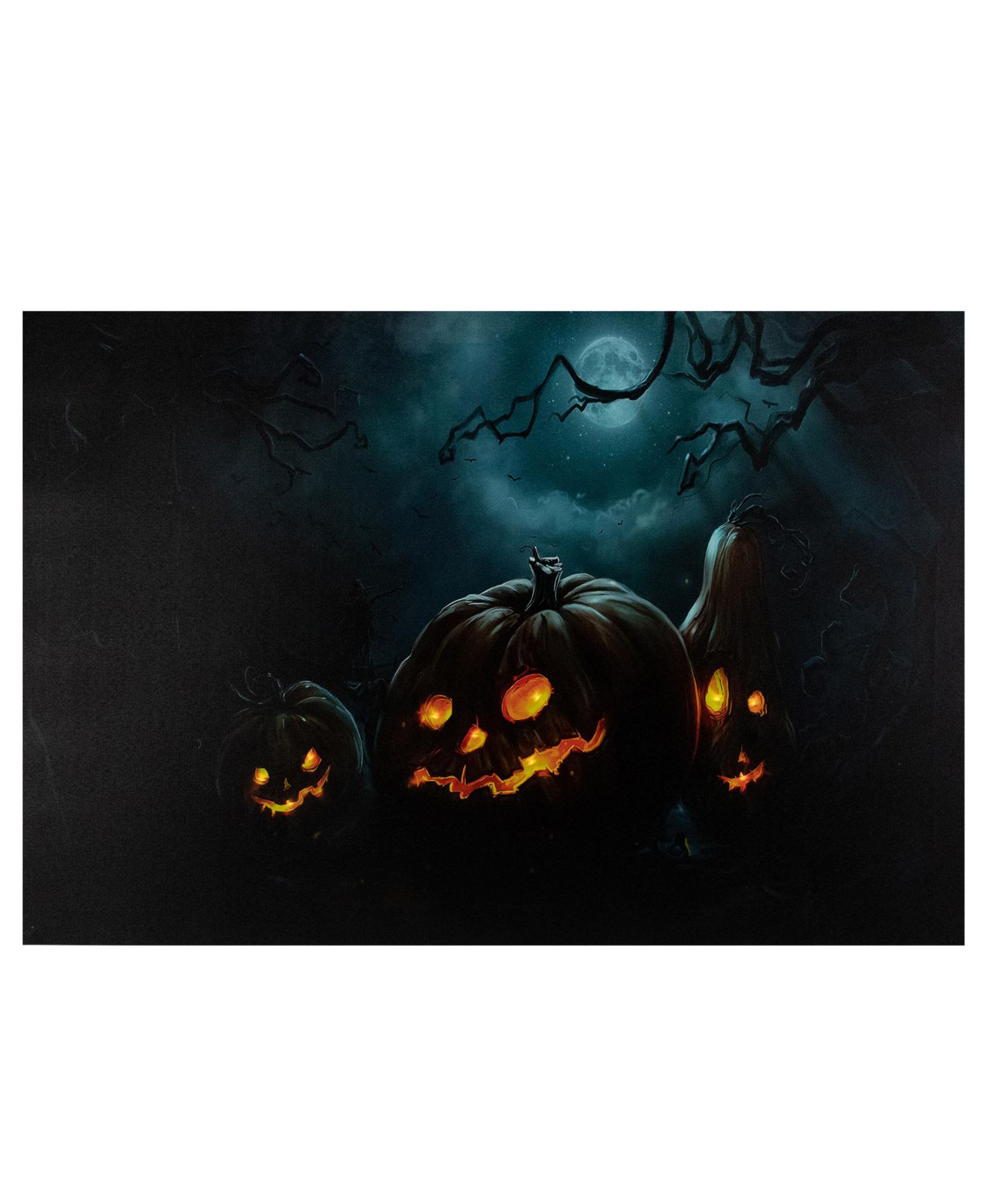 Настенный декор LED Lighted Spooky Halloween Jack-O-Lanterns Canvas Wall Art, 23.5" x 15.75"