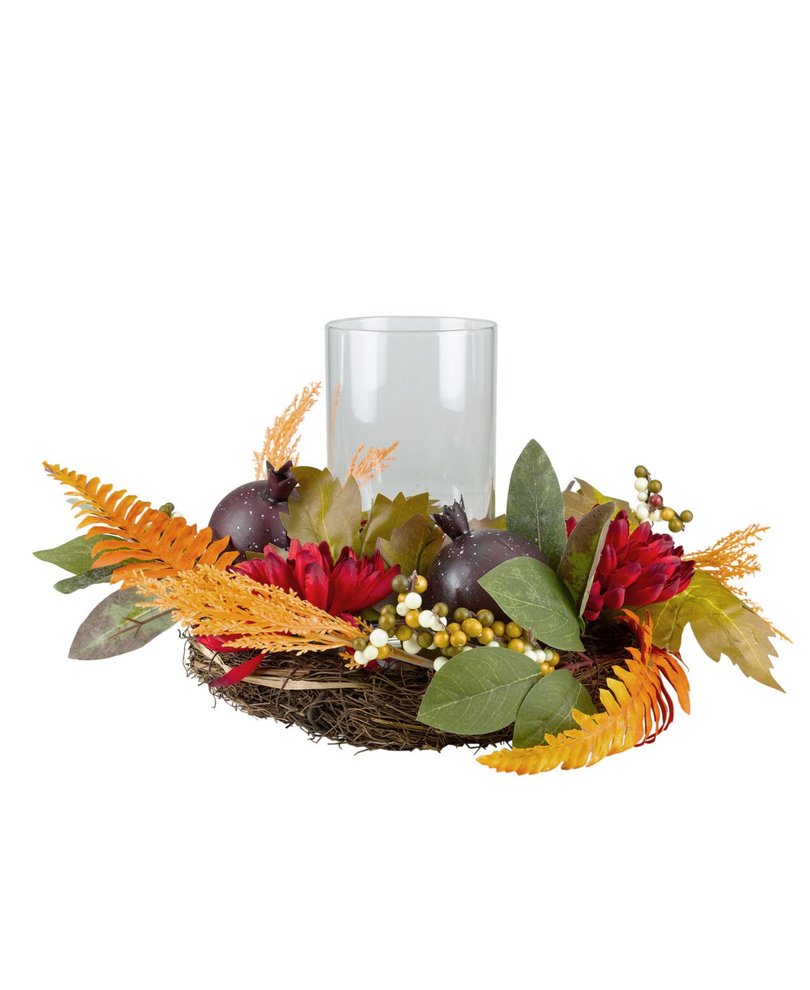 Подсвечник Mums with Pomegranate Fall Candle Holder Centerpiece, 22"