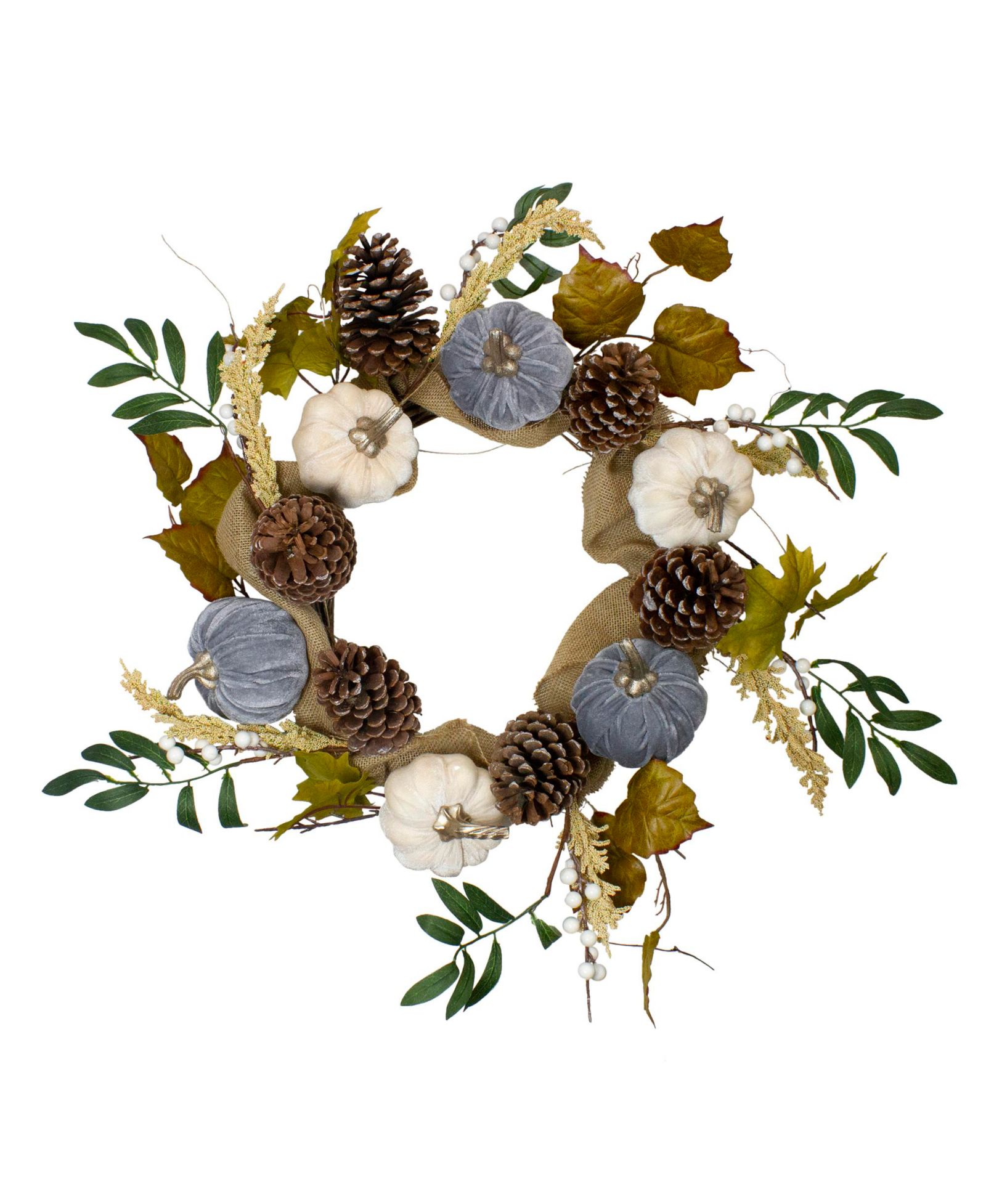 Искусственное венок Thanksgiving Pumpkin Foliage Grapevine Unlit 24"
