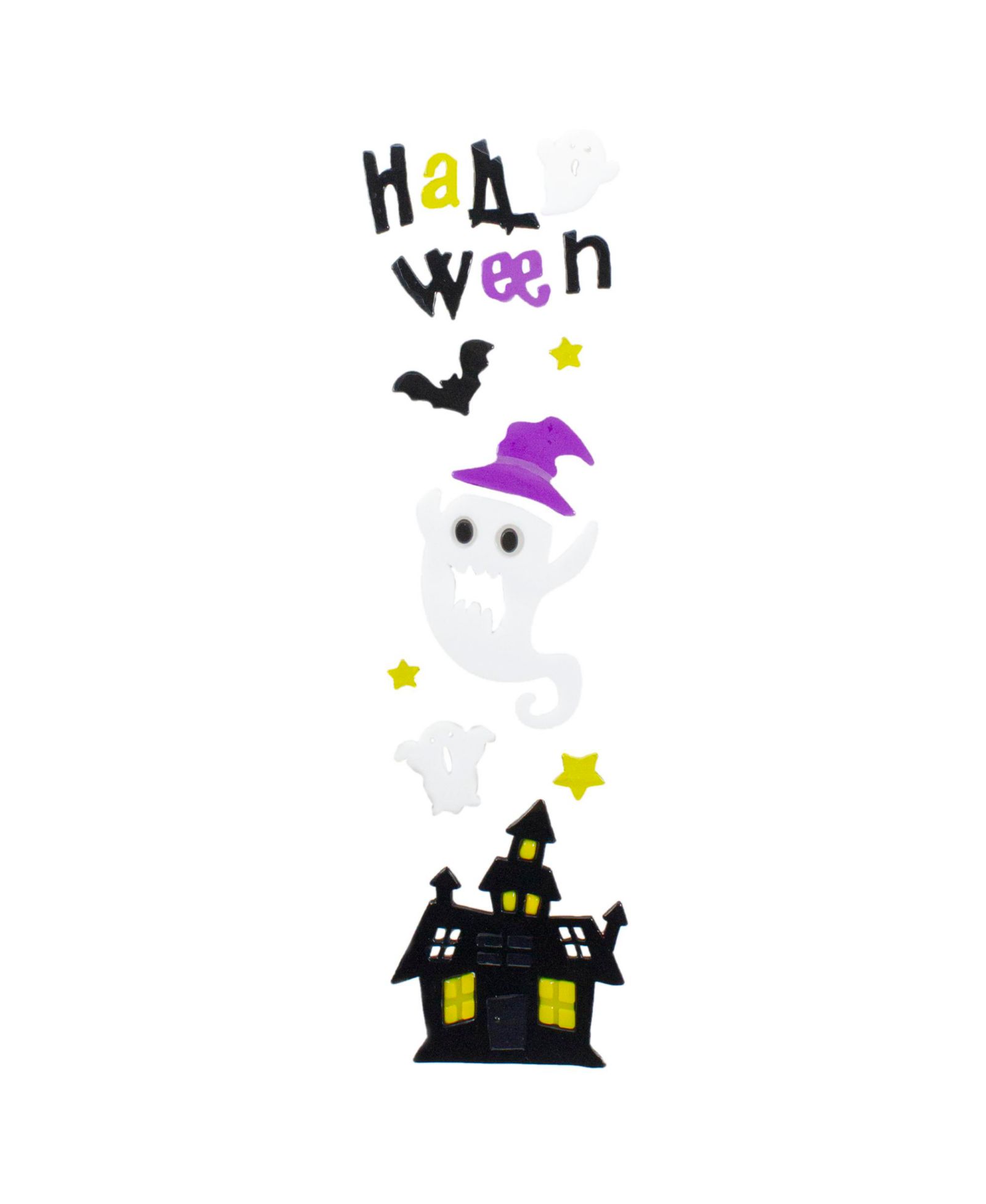 Набор наклеек на окна Northlight Haunted House Halloween Gel 8 Piece Window Clings Set