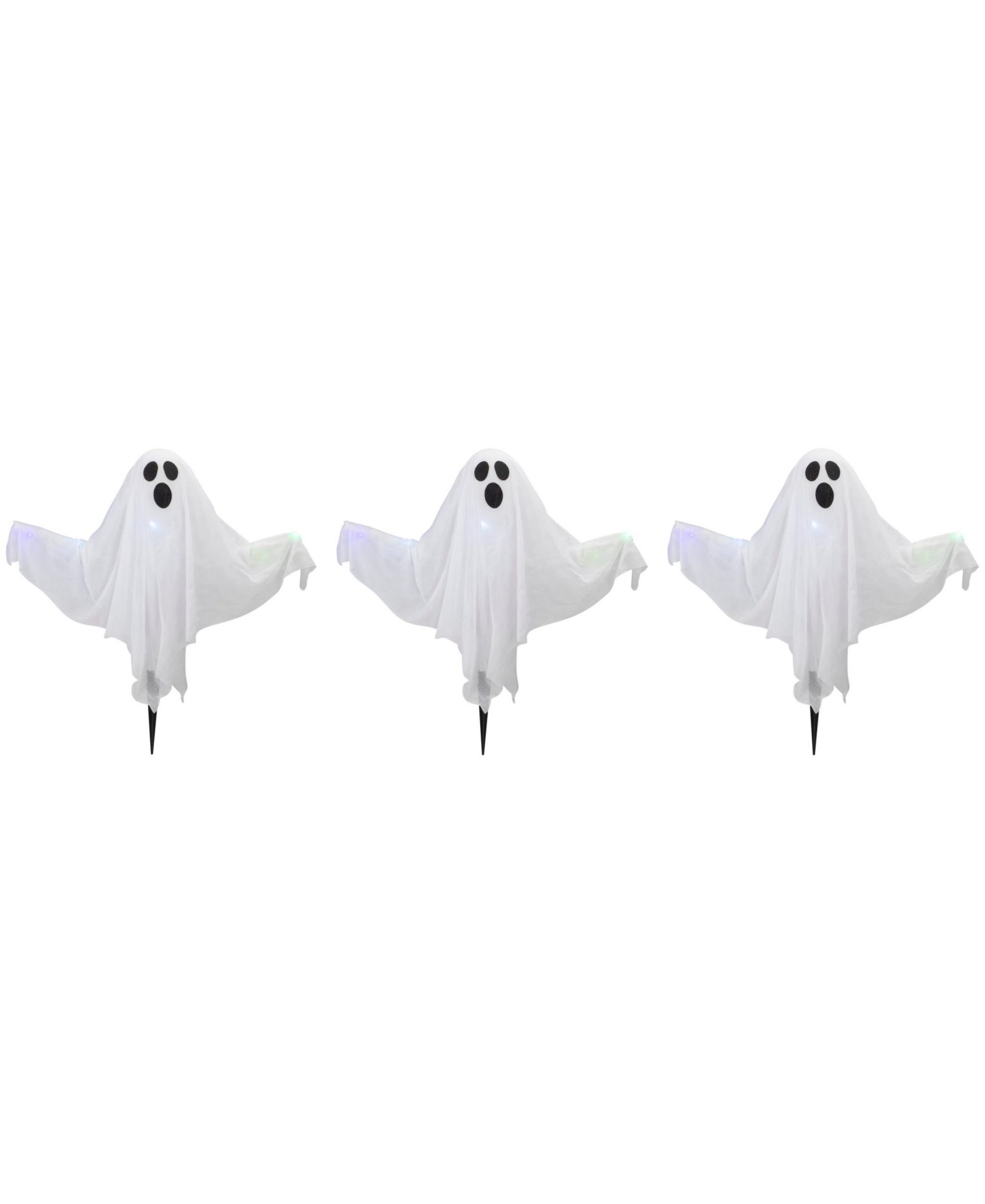 Набор светящихся колышков для газона Halloween Ghost, 3 шт.