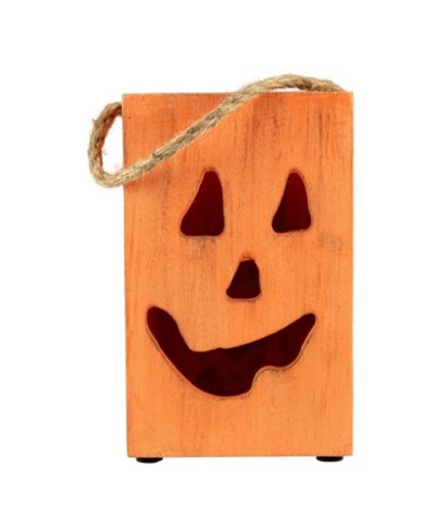Northlight большой деревянный фонарь-свеча Halloween Jack-O-Lantern, 8"