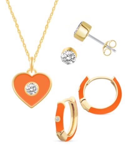 Комплект из ожерелья и серег Crystal Enamel, 3-Piece