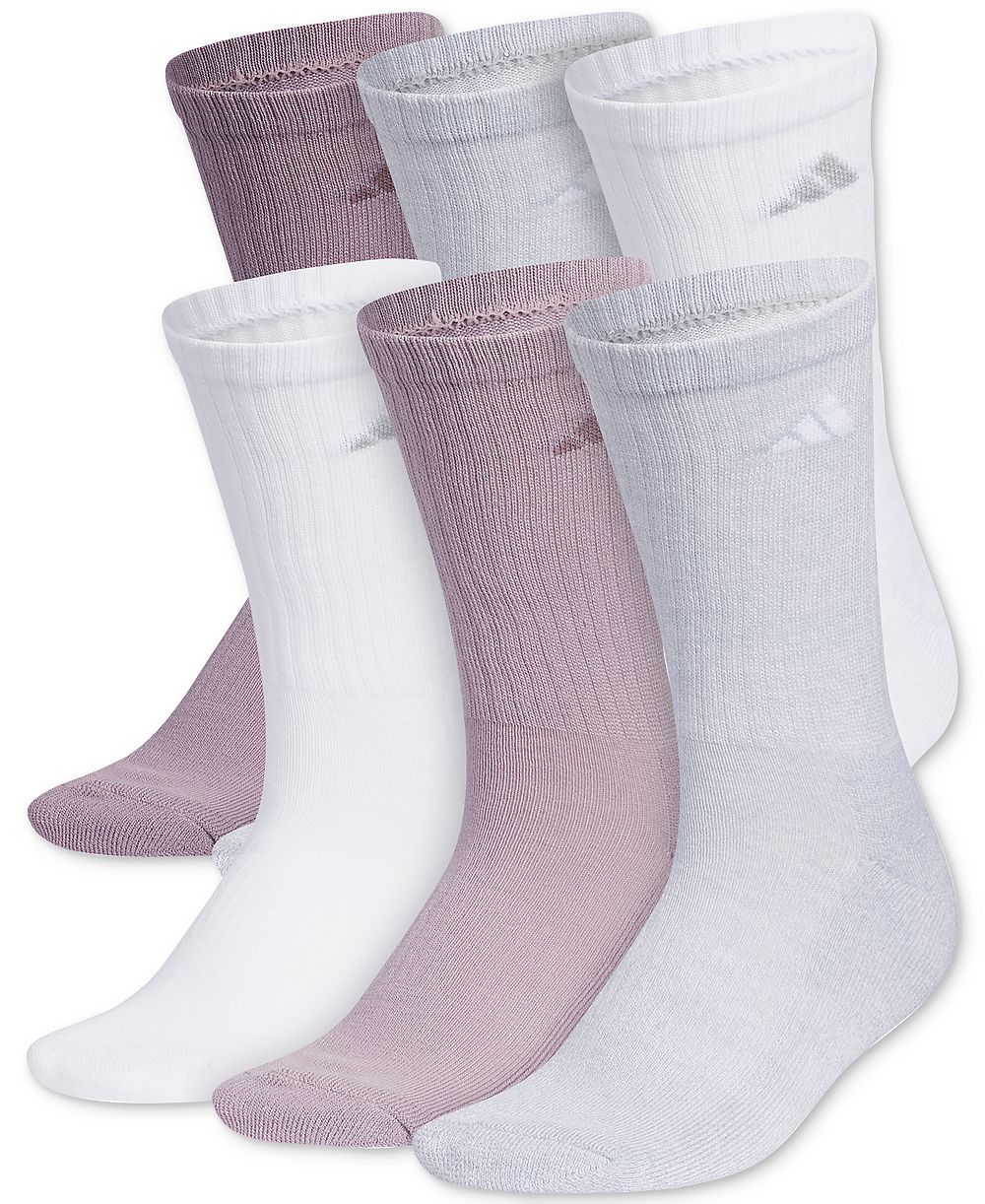 Adidas Women's 6-Pk. Athletic Cushioned Crew Socks