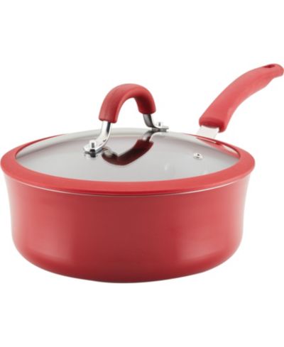 Rachael Ray Cook + Create Aluminum Nonstick Saute Pan with Lid, 3 Quart