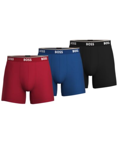 Боксеры-слипы Hugo Boss Men's 3-Pk. Power Stretch Assorted Color Solid