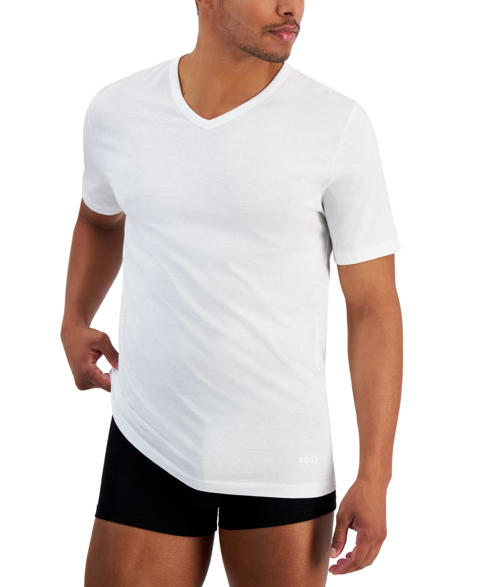 BOSS by Hugo Boss Men's Authentic 5-Pack Cotton V-Neck Cotton T-Shirts