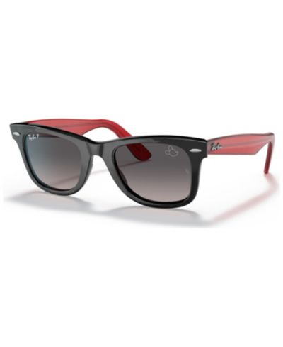 Ray-Ban Disney Унисекс поляризованные солнцезащитные очки, RB2140 Wayfarer Mickey J22 50