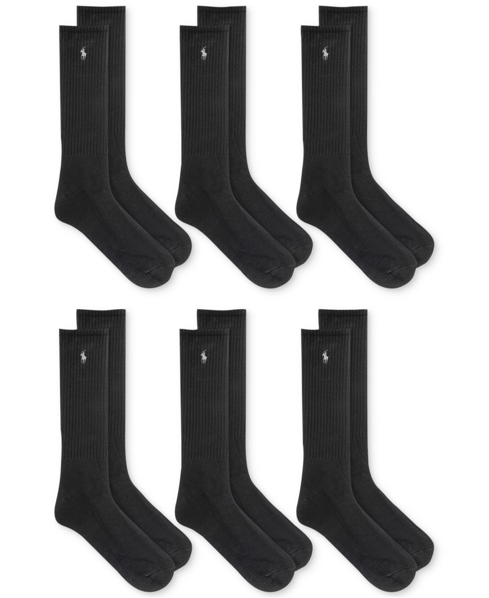 Polo Ralph Lauren Men's 6-Pk. Performance Sport Crew Socks