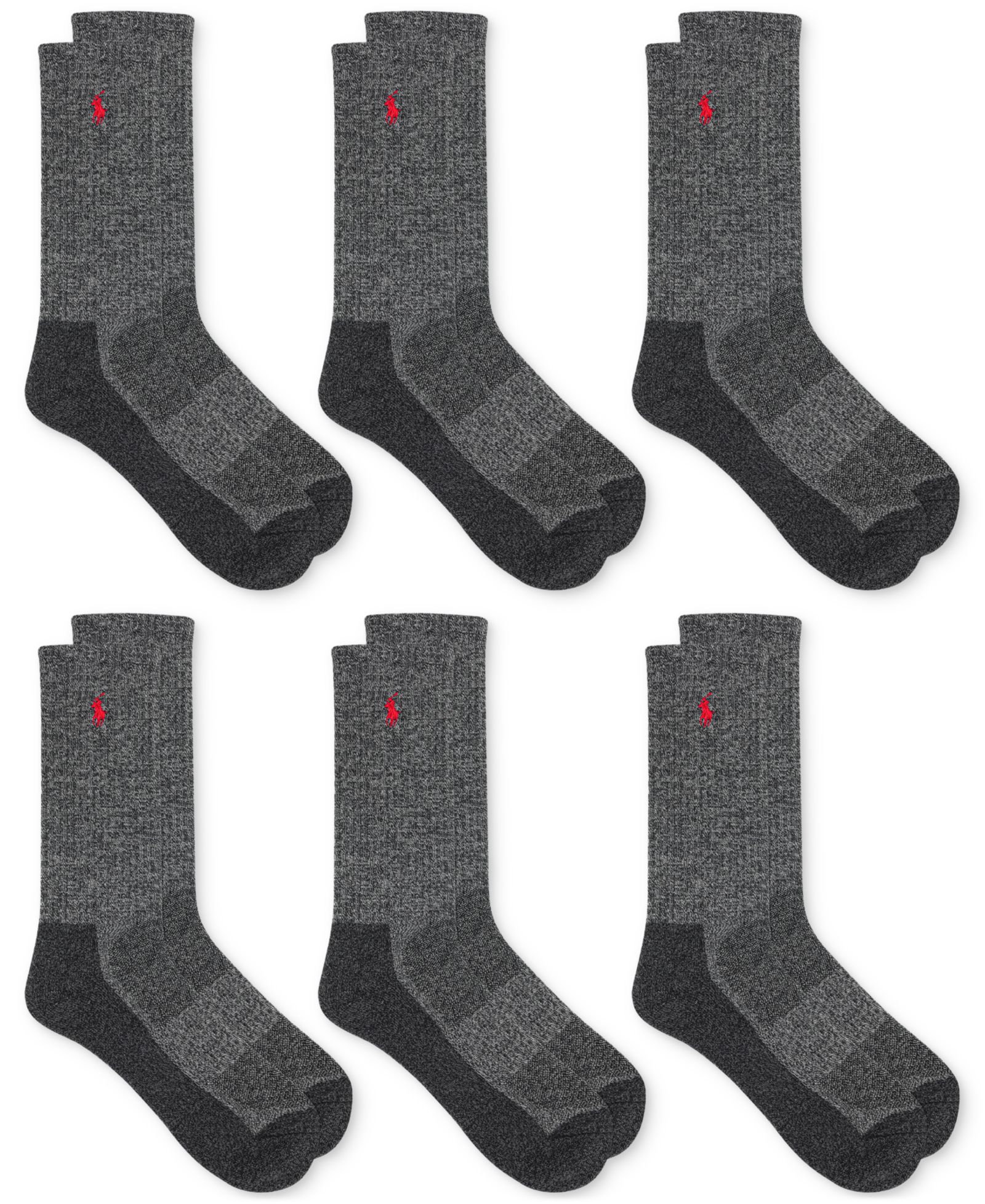 Polo Ralph Lauren Men's 6-Pk. Performance Red Pony Crew Socks