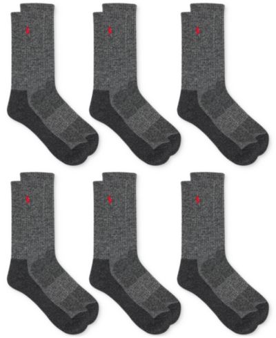 Polo Ralph Lauren Men's 6-Pk. Performance Red Pony Crew Socks